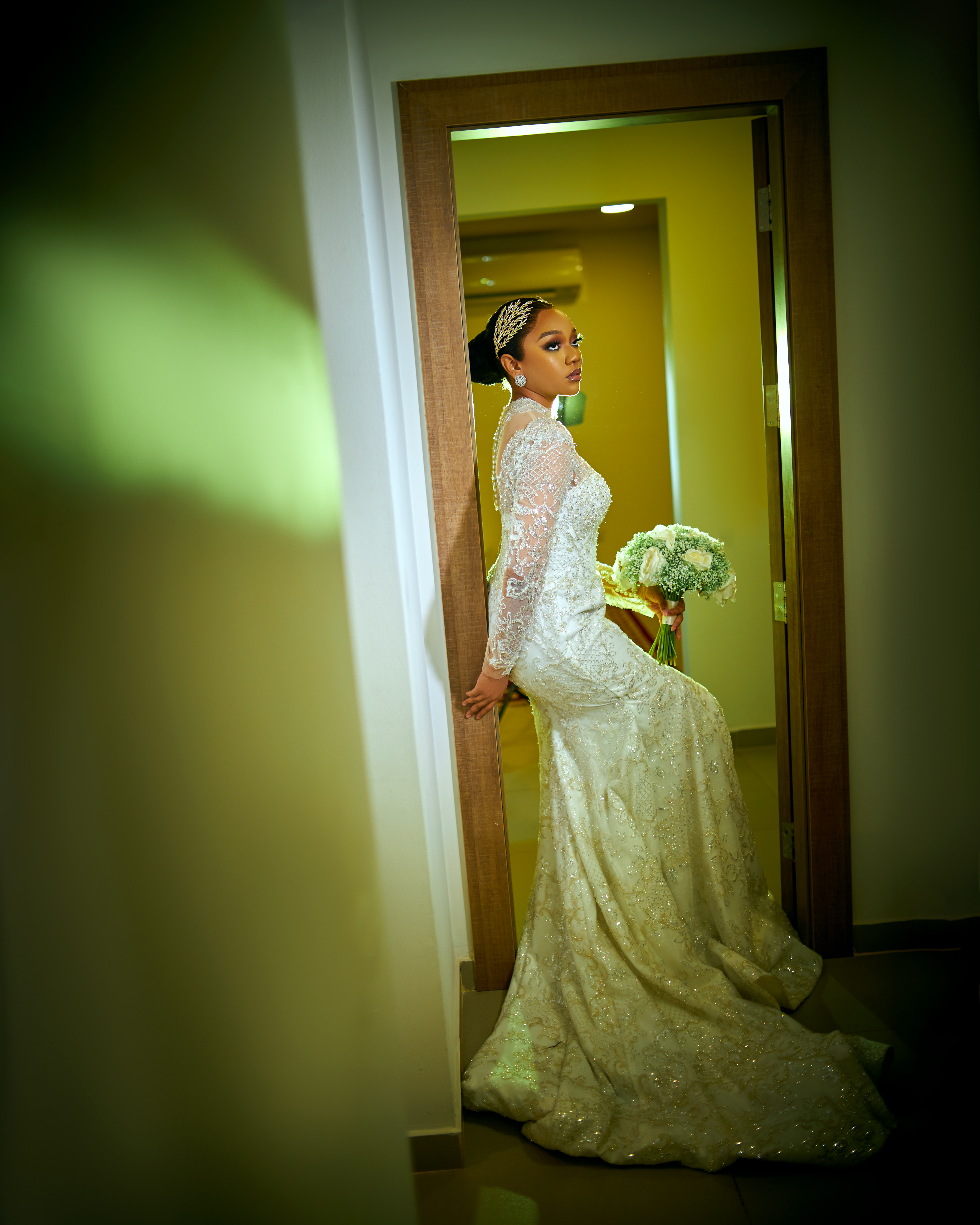 Bride and groom moment